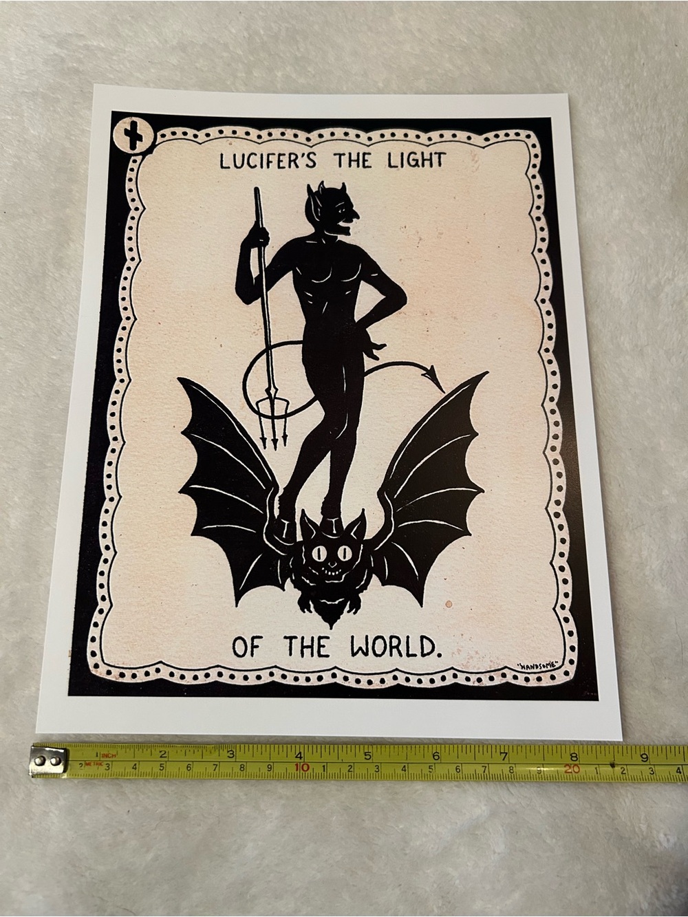 Print mountain vvitch bdsm Halloween witch spooky wall decor alt Lucifer gift - Picture 2 of 3